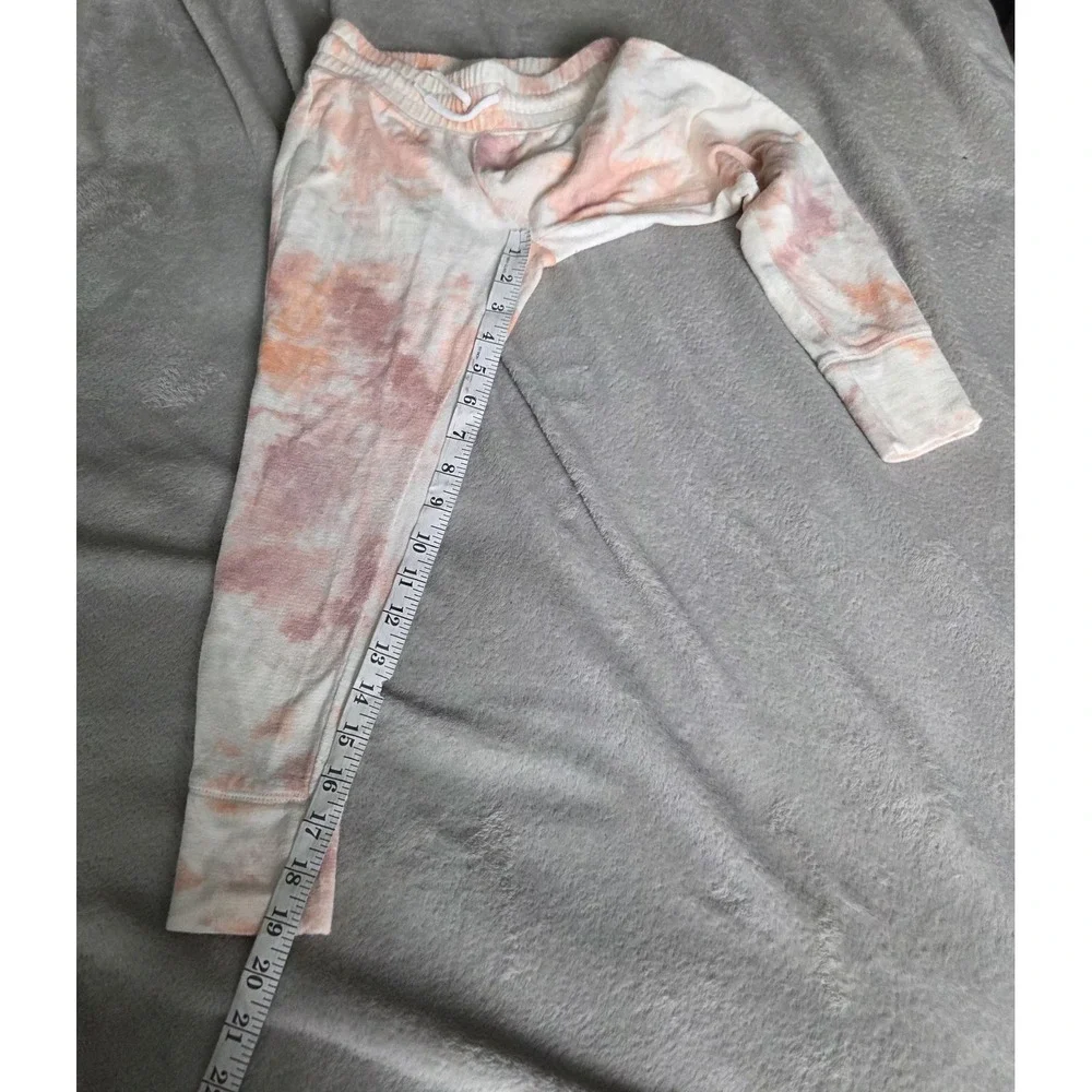 Old Navy Girls Size Small Drawstring Pull On Fleece Jogger Pants Peach Tie Dye